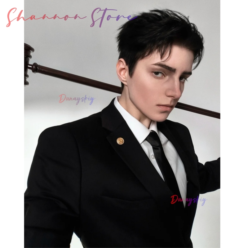 Cosplay Anime Black Hair - Hiromi Higuruma Knappe korte zwarte pruiken