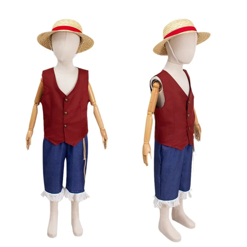 Anime Cosplay Kid - ▶ ❤ Film Luffy Cosplay Kostuum
