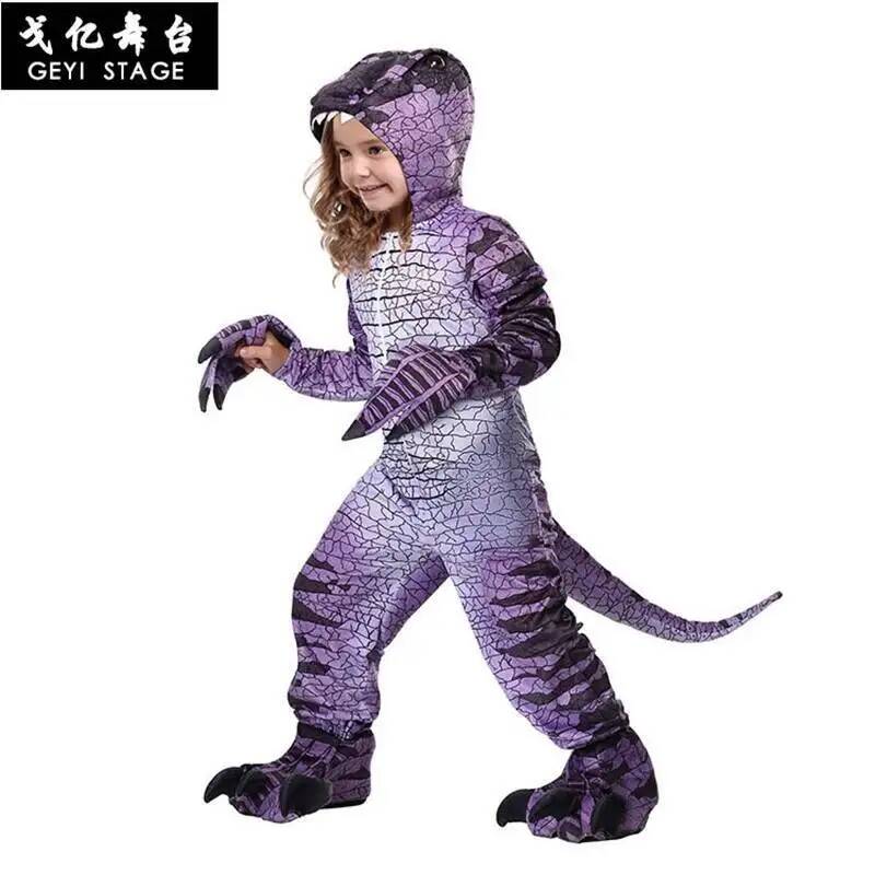 Anime Cosplay Kid - Raptor Halloween nieuwe Paarse Raptor Jurassic