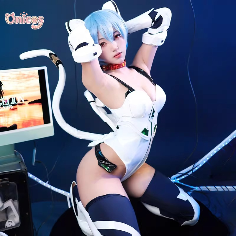 Ayanami Rei Cat Ear Anime Cosp - Anime Cosplay Girls recensie en prijs