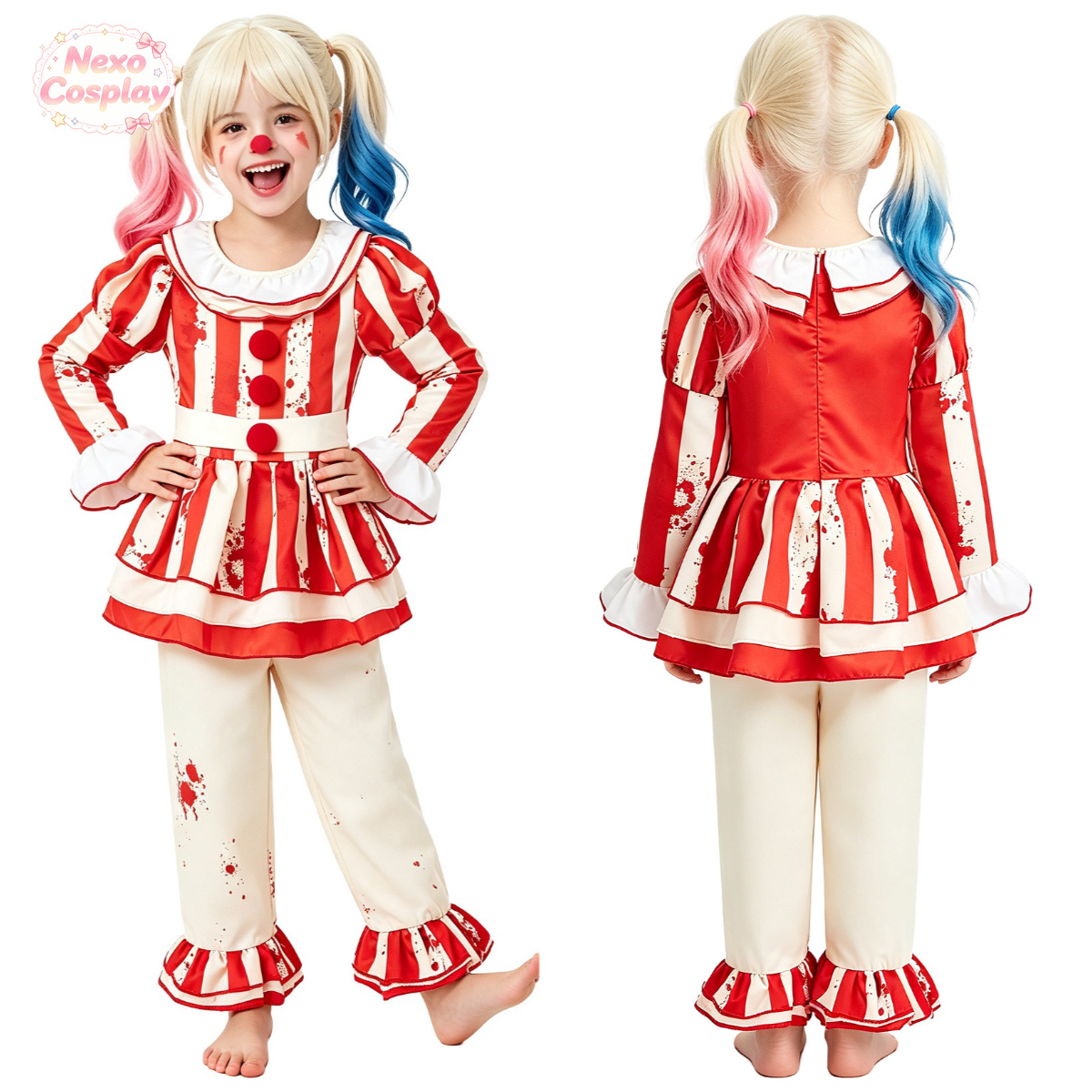 Kinderen Rood Wit Gestreept Ho - Anime Cosplay Kid recensie en prijs