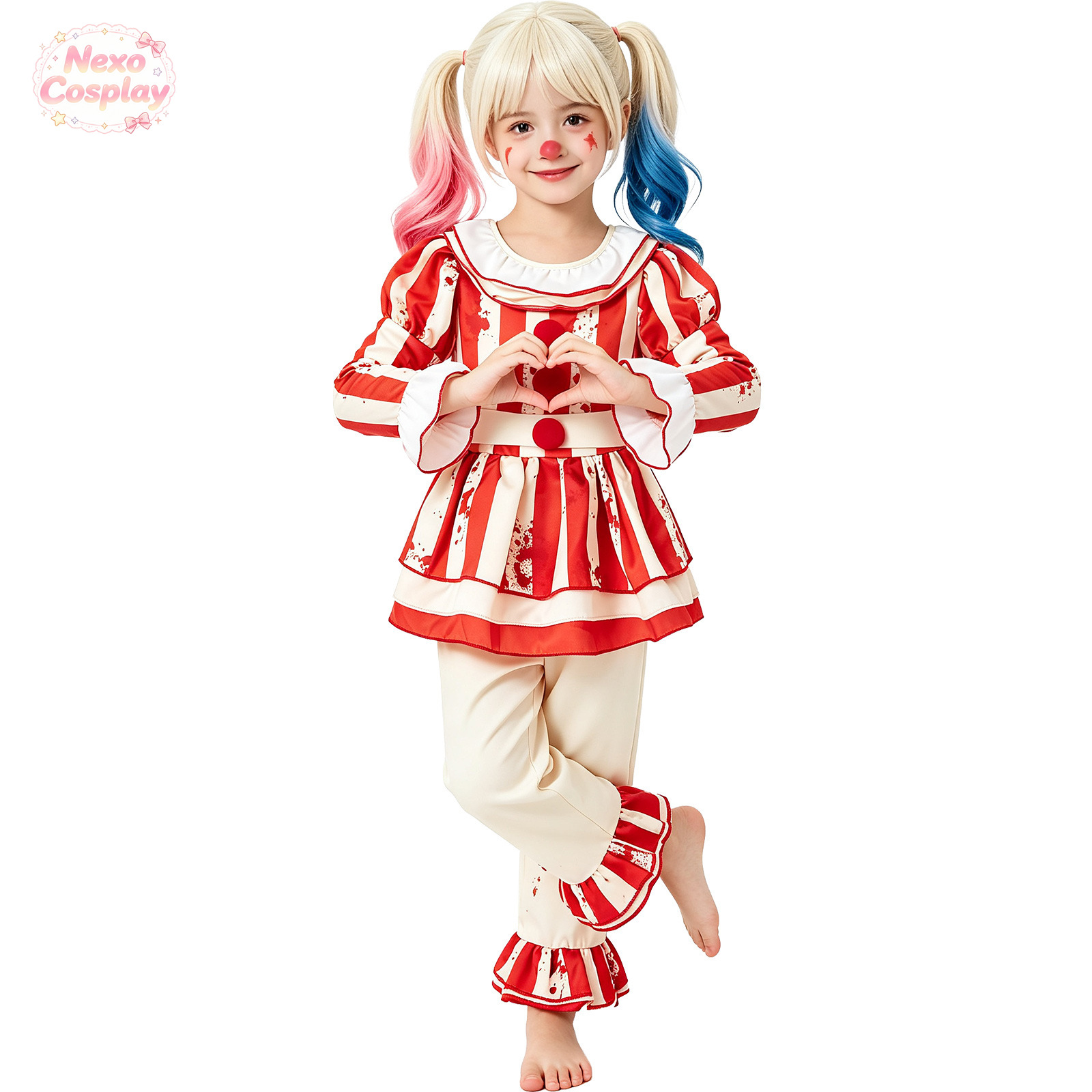 Kinderen Rood Wit Gestreept Ho - Anime Cosplay Kid recensie en prijs