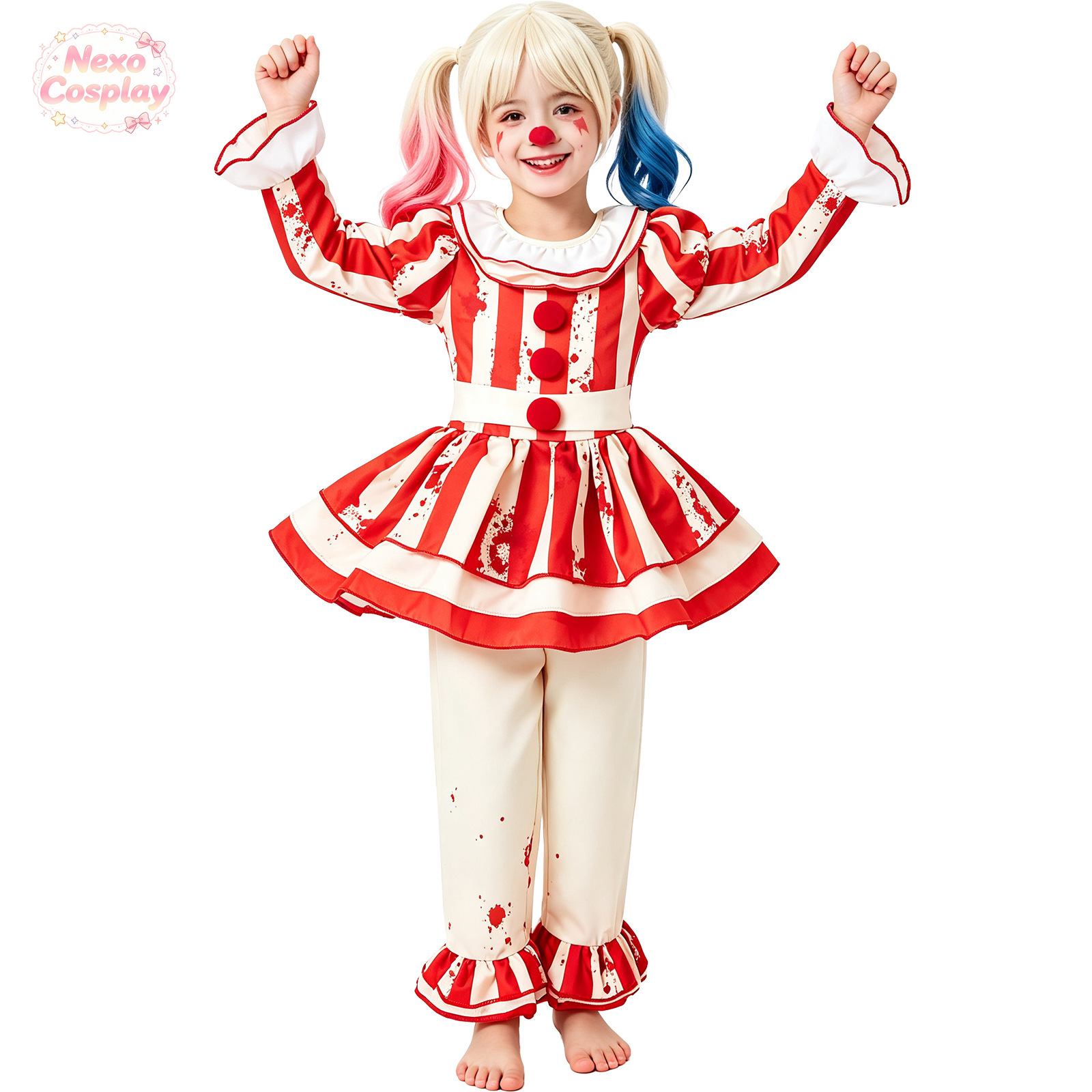 Kinderen Rood Wit Gestreept Ho - Anime Cosplay Kid recensie en prijs