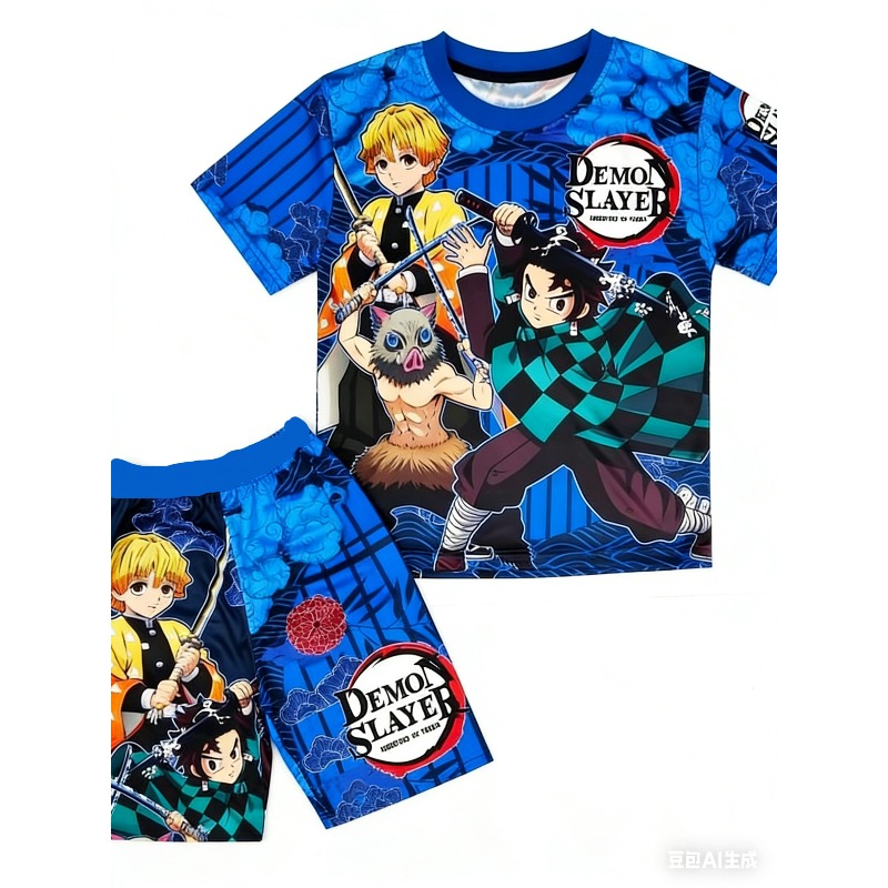 Demon Slayer Kids T-shirt Shor - Cosplay Anime Zenitsu recensie en prijs